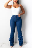 Fashion Classic Lengthening Straight Blue Jeans
