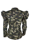 Casual Camouflage Printed Jacket