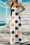 Fashion Bohemian Polka Dot Coffee Dress