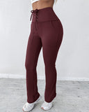 Lace up Quick Dry Active Flared Pants