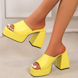 Casual Patchwork Solid Color Fish Mouth Out Door Wedges Shoes (Heel Height 4.33in)