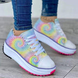 Fashion Casual Patchwork Tie-dye Round Comfortable Out Door Shoes