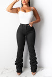 Fashion Classic Lengthening Straight Black Jeans