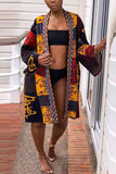 Fashion Totem Print Long Sleeve Multicolor Sexy Jacket