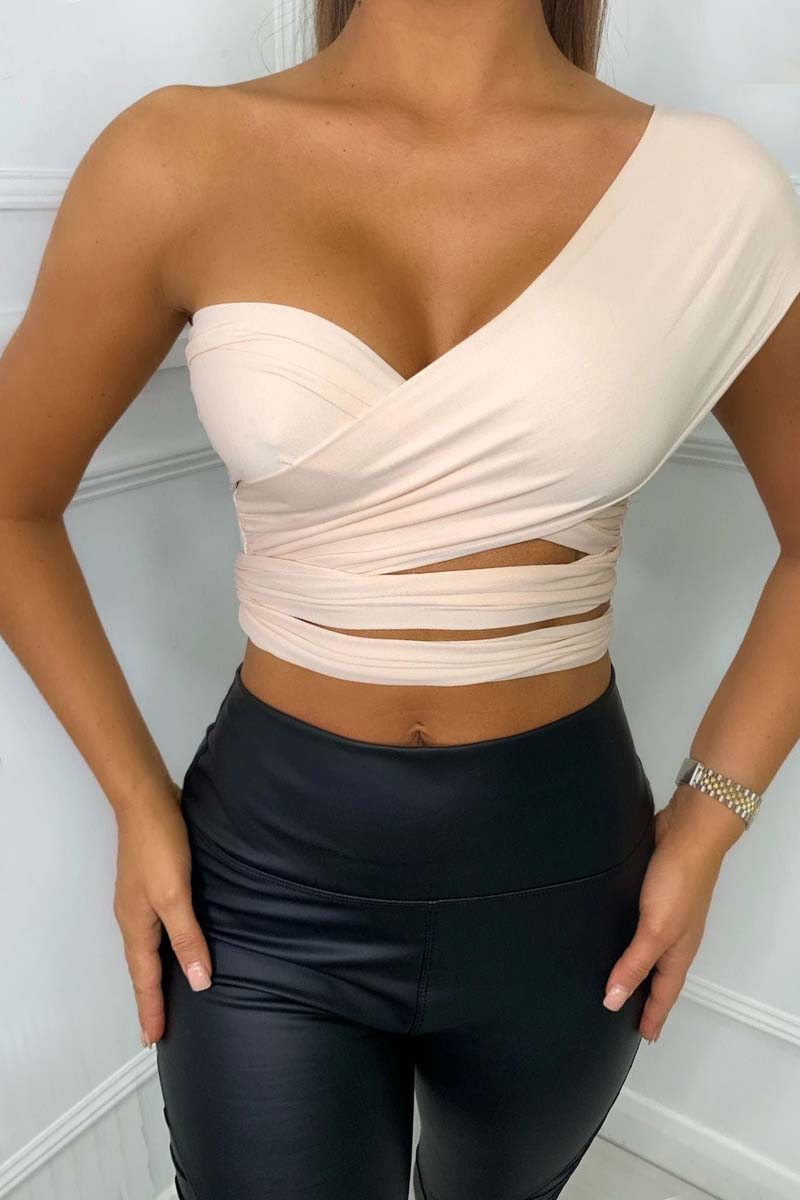 Fashion Sexy Solid Backless Strapless Tops