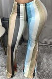 Casual Polyester Print Boot Cut Bottoms