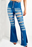 Fashion Casual Ripped Denim Trousers