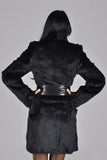 Casual Belted Faux Fur Coat