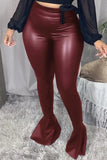 Fashion Casual Solid Pants Skinny Trousers