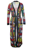 Fashion adult Sexy Newspaper Print Two Piece Suits Patchwork Straight Long Sleeve