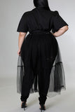 Casual Solid Patchwork Buckle Turndown Collar Plus Size Dresses