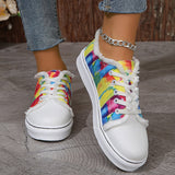 Casual Patchwork Frenulum Printing Round Comfortable Out Door Shoes