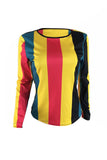 Casual Striped Multicolor Long Sleeve T-shirt