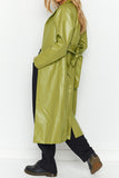 Elegant College Solid Solid Color Turn-back Collar Outerwear