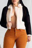 Fashion Casual Patchwork Cardigan Turndown Collar Outerwear