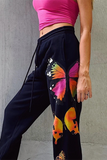 Fashion Casual Sportswear Harlan Butterfly Print Trousers