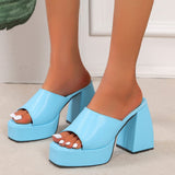 Casual Patchwork Solid Color Fish Mouth Out Door Wedges Shoes (Heel Height 4.33in)