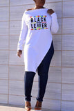 Stylish Casual Printing White Long Sleeve Top