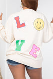 Casual Daily Letter Print Letter Printing O Neck Tops