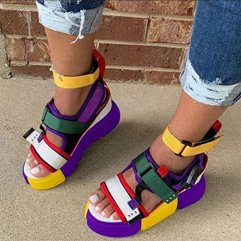 Fashion Casual Hollowed Out Split Joint Round Out Door Sandals