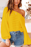 Fashion Casual Solid Pullovers Oblique Collar Tops