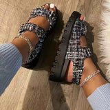 Sexy Casual Split Joint Metal Accessories Decoration Opend Out Door Sport Shoes